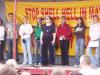 Daughters, sons and wives of the Rossport Five speak at public rally in Belmullet July 2005.